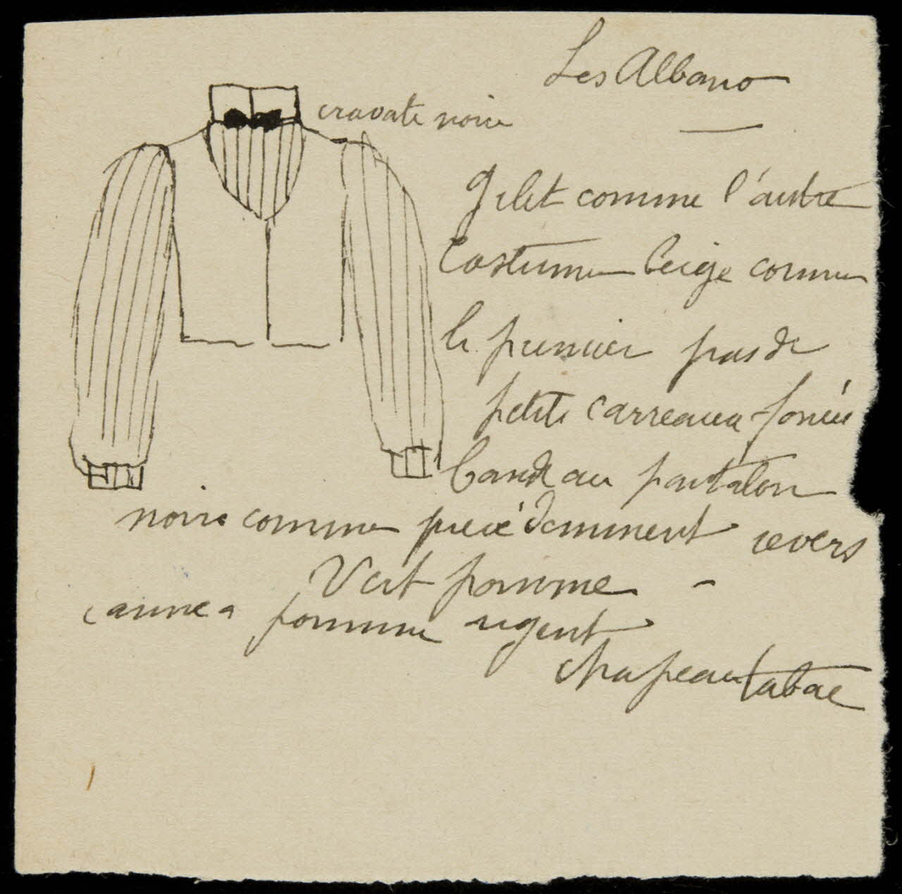 partie d'un ensemble de dessins Les Albano 1968.102.326.11 Photo Mucem