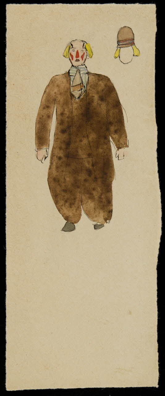 partie d'un ensemble de dessins Portrait de clown 1968.102.326.2 Photo Mucem