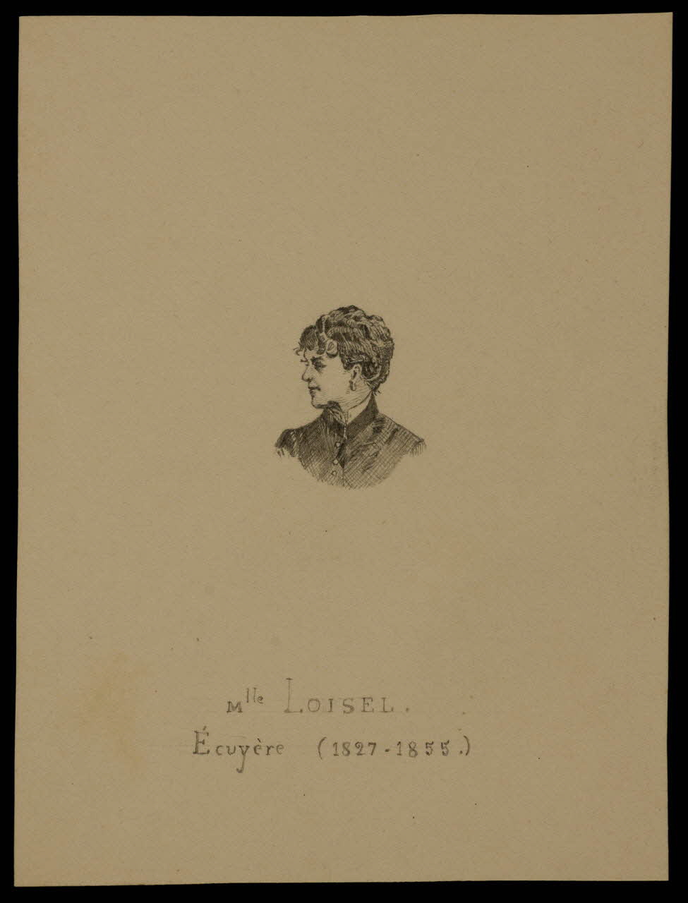 partie d'un ensemble de dessins Mlle LOISEL.  Ecuyère (1827-1855) 1968.102.3295 Photo Mucem