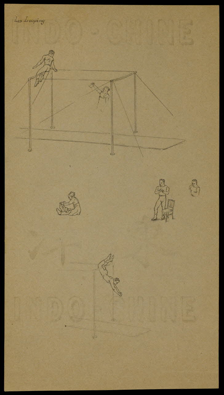 partie d'un ensemble de dessins Les Looping 1968.102.3296 Photo Mucem