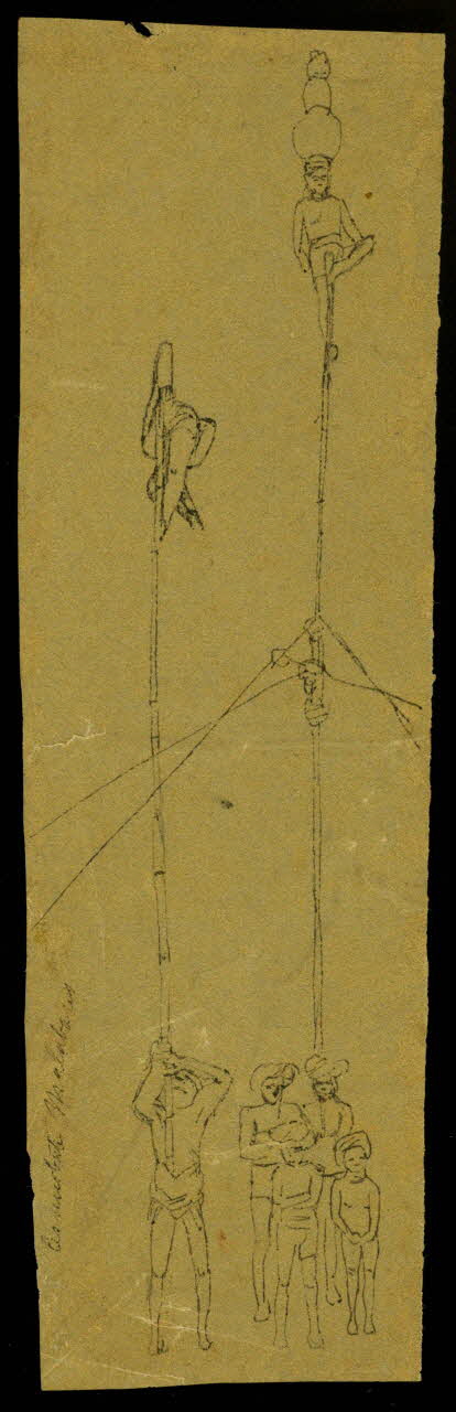 partie d'un ensemble de dessins Les acrobates Malabares 1968.102.3306.3 Photo Mucem