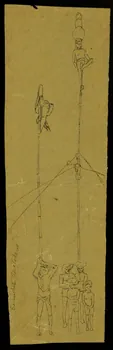 partie d'un ensemble de dessins Les acrobates Malabares 1968.102.3306.3 Photo Mucem