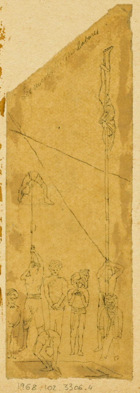 partie d'un ensemble de dessins Les acrobates Malabares 1968.102.3306.4 Photo Mucem