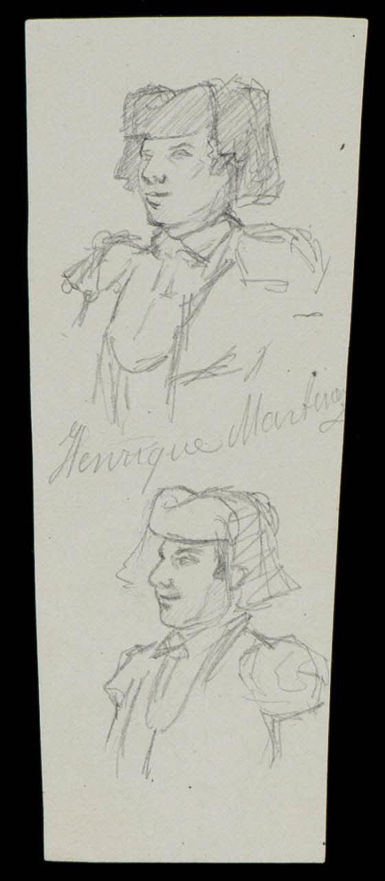 partie d'un ensemble de dessins Henrique Mar[illisible] 1968.102.3310 Photo Mucem