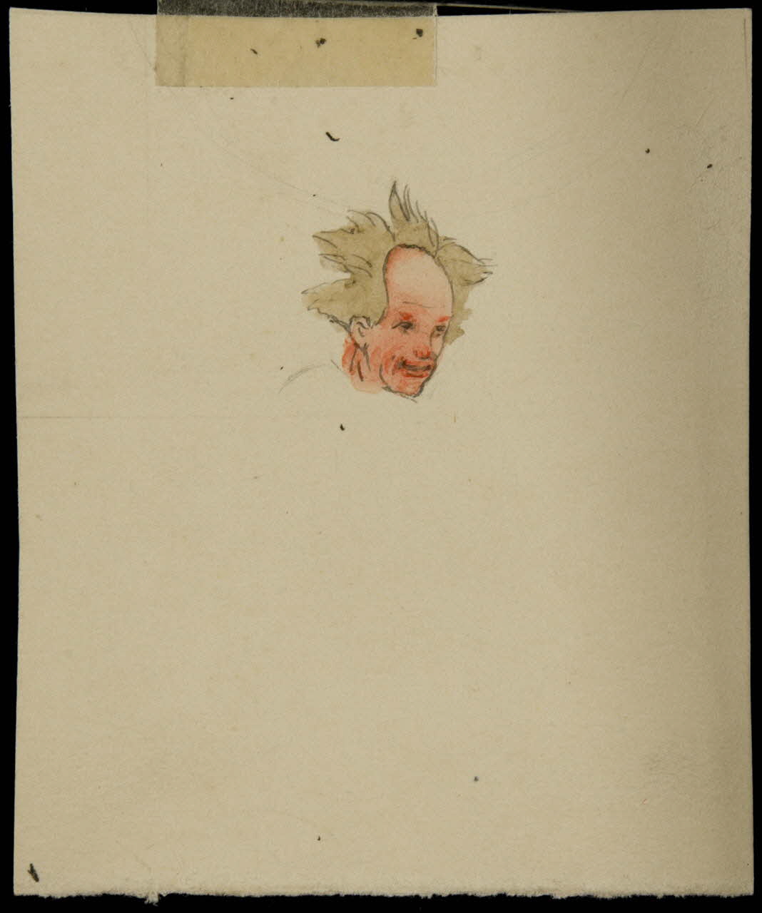 partie d'un ensemble de dessins Visage de clown 1968.102.3314.1 Photo Mucem