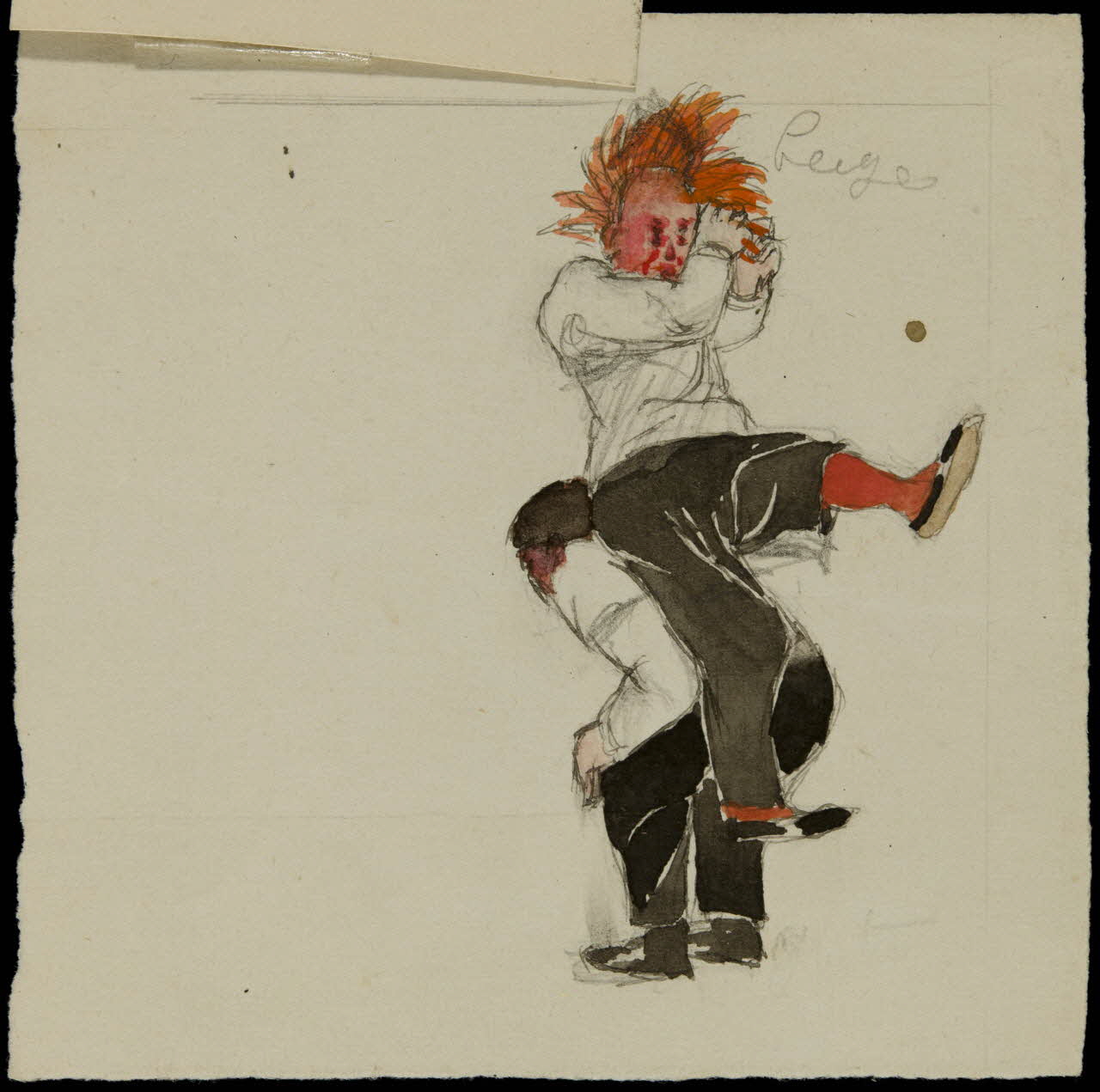 partie d'un ensemble de dessins Numéro de clown 1968.102.3314.2 Photo Mucem