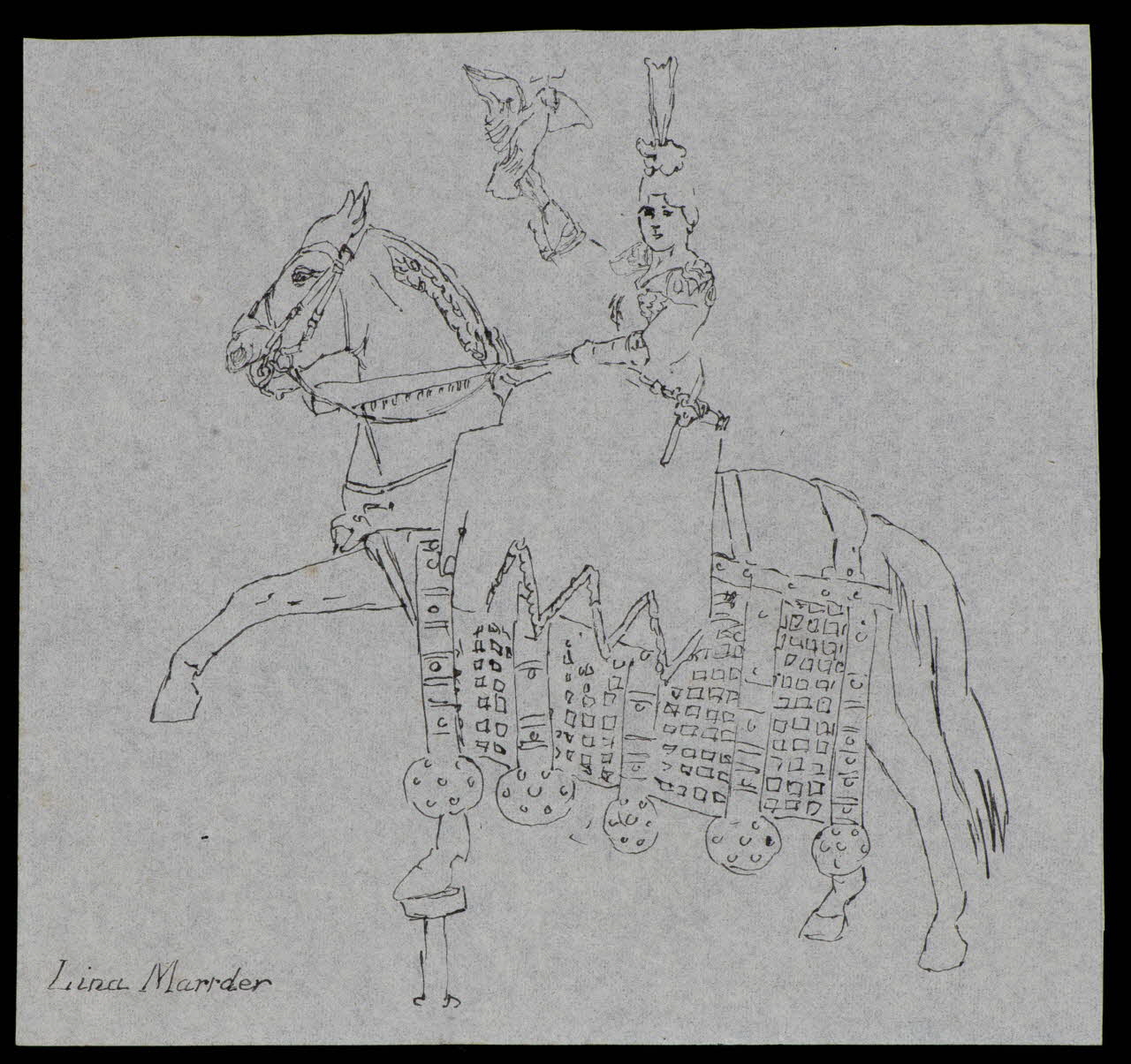 partie d'un ensemble de dessins Lina Marrder 1968.102.3315 Photo Mucem