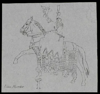 partie d'un ensemble de dessins Lina Marrder 1968.102.3315 Photo Mucem