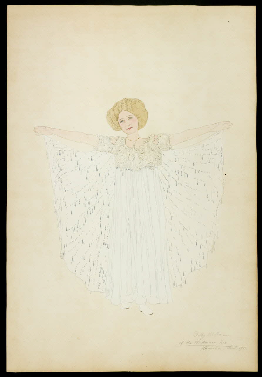 partie d'un ensemble de dessins Dolly Millmann  of the Millmann Trio  Alhambra Avril 1911 1968.102.3323 Photo Mucem