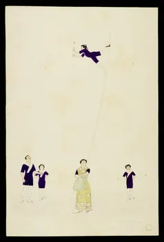 partie d'un ensemble de dessins Les F. J. Nambas  Alhambra, 27 Avril 1911 1968.102.3328 Photo Mucem
