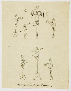 partie d'un ensemble de dessins La Compagnie Georges Narow 1968.102.3329  Photo Mucem