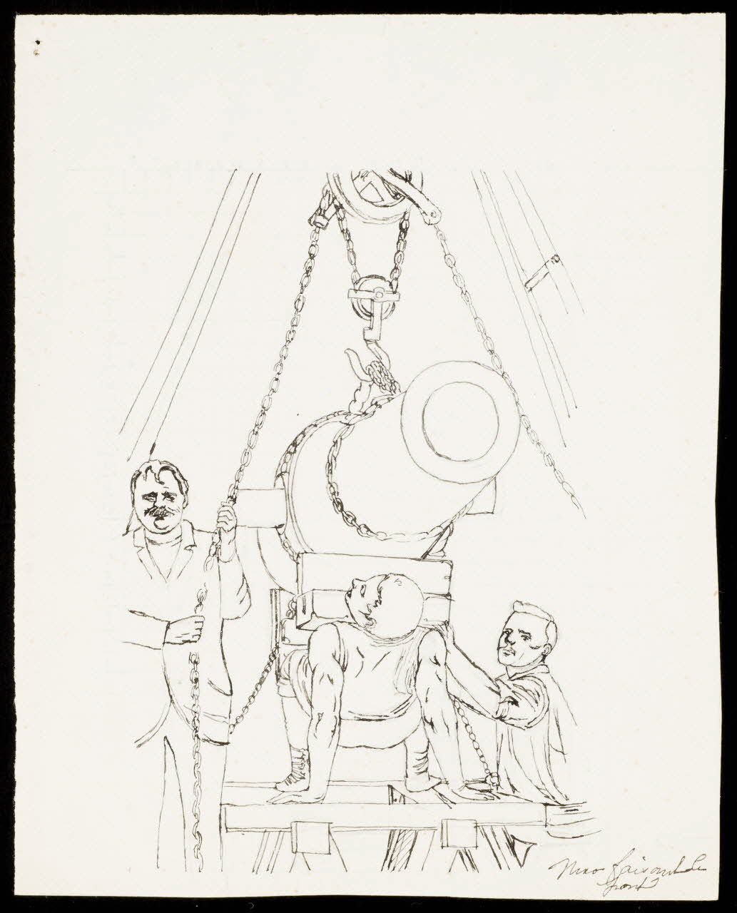 partie d'un ensemble de dessins Acrobates et canon 1968.102.3339 Photo Mucem