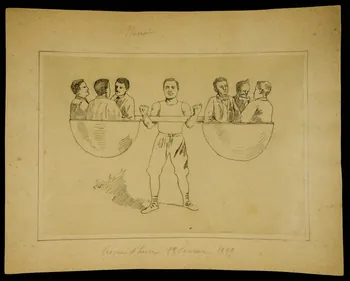 partie d'un ensemble de dessins Nino  Cirque d'hiver 18 Février 1899 1968.102.3340 Photo Mucem