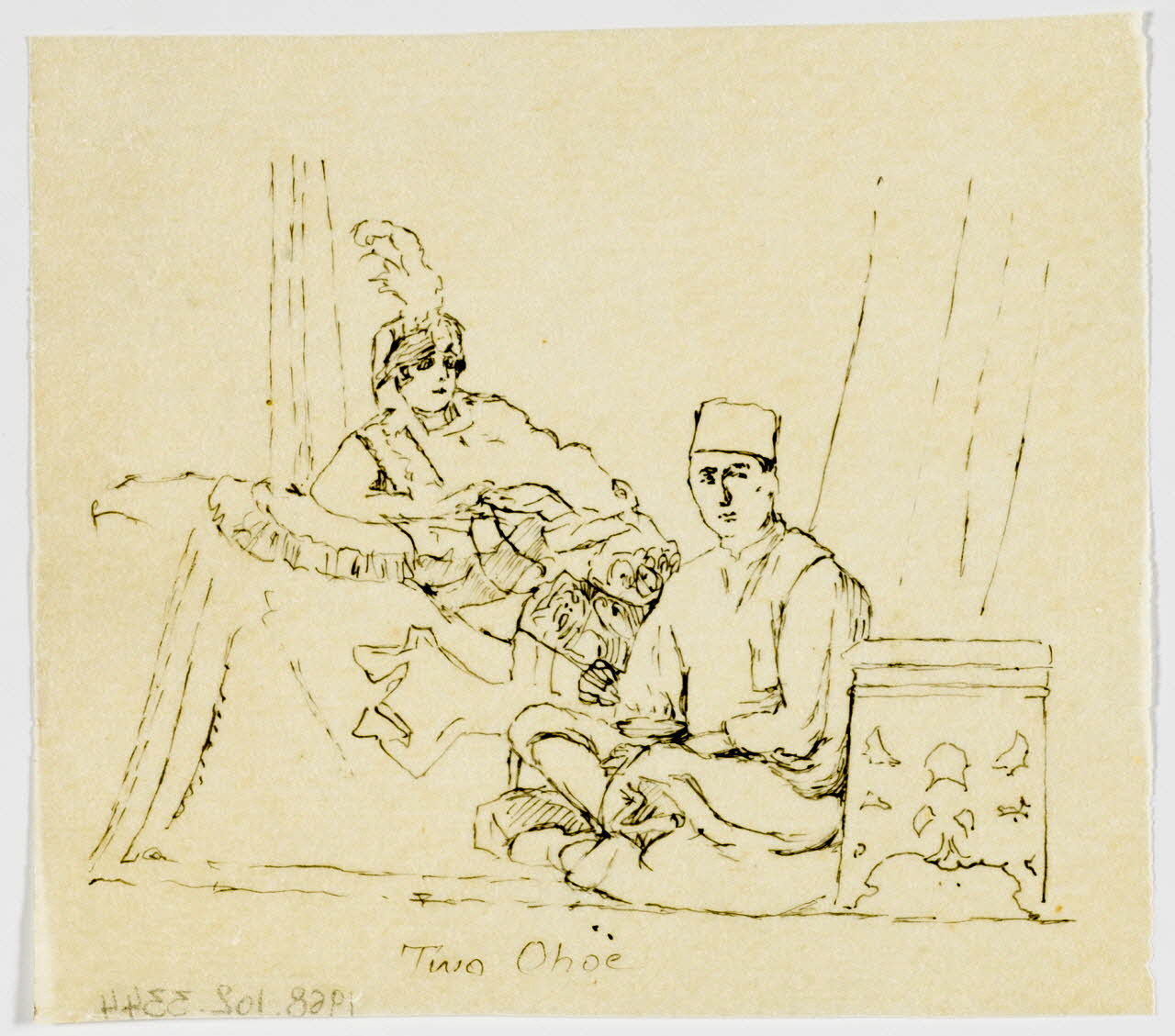 partie d'un ensemble de dessins Two Ohoe 1968.102.3344 Photo Mucem