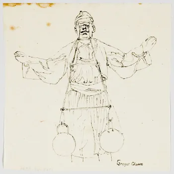 partie d'un ensemble de dessins Gregor Olivos 1968.102.3346  Photo Mucem