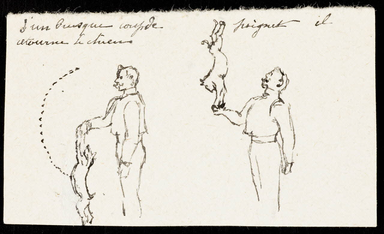 partie d'un ensemble de dessins Numéro de cirque avec un chien 1968.102.3353 Photo Mucem