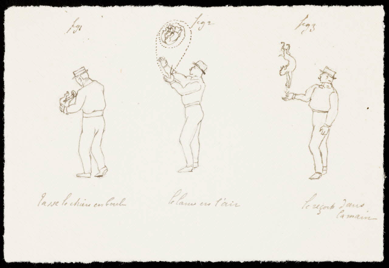 partie d'un ensemble de dessins Orkens et le plus petit de  ses chiens 1968.102.3355 Photo Mucem