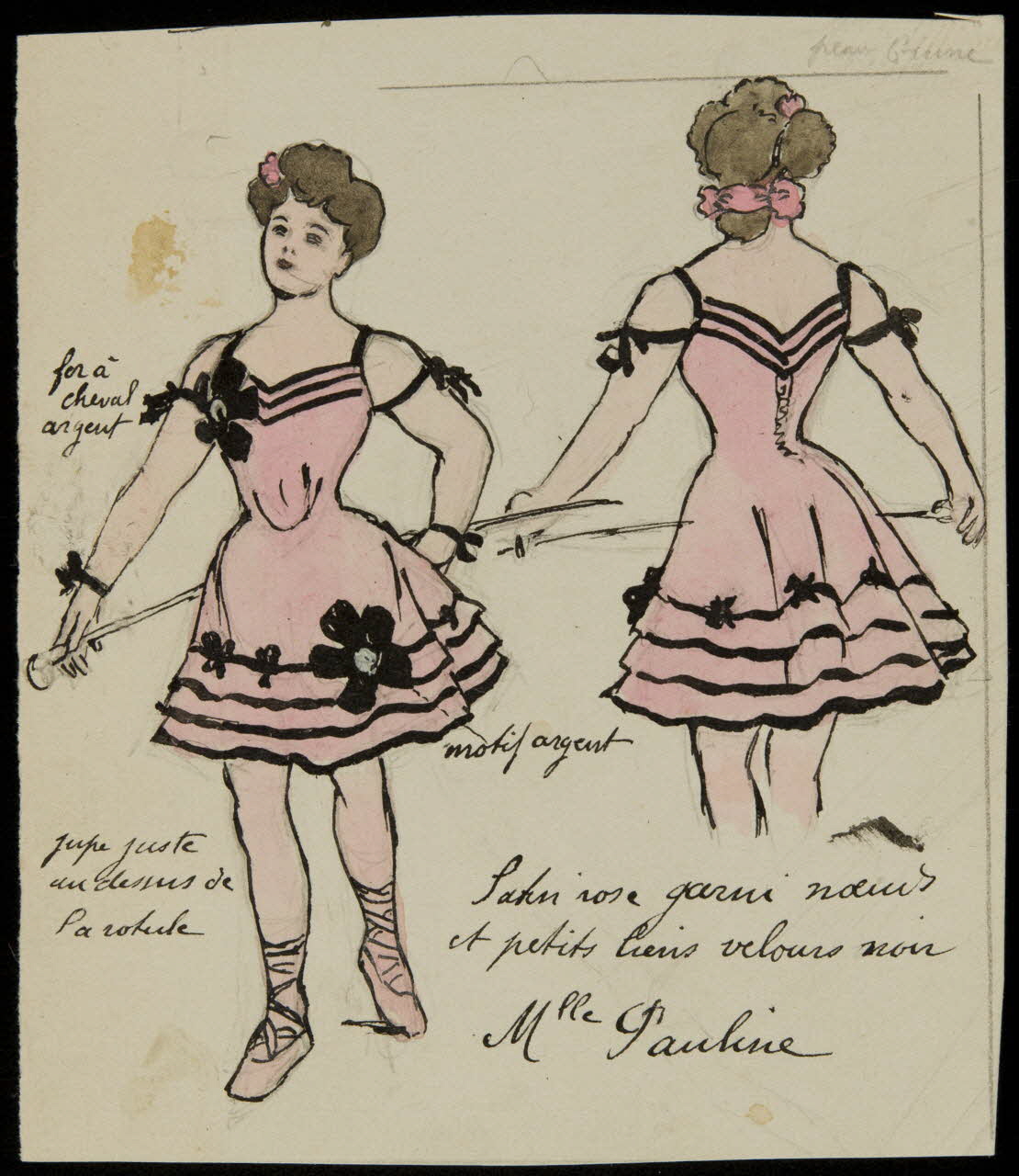 partie d'un ensemble de dessins Mlle Pauline 1968.102.3366 Photo Mucem