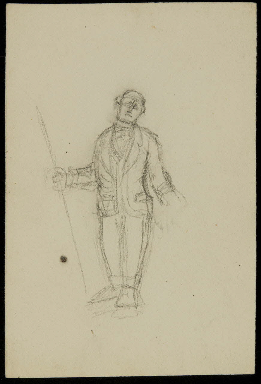 partie d'un ensemble de dessins Ebauche de dessin d'homme : Pépino 1968.102.3368 Photo Mucem
