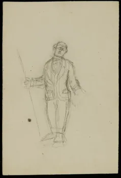 partie d'un ensemble de dessins Ebauche de dessin d'homme : Pépino 1968.102.3368 Photo Mucem