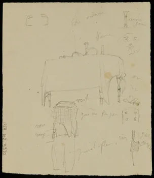 partie d'un ensemble de dessins Asti  Mlle Permané 1968.102.3370 Photo Mucem