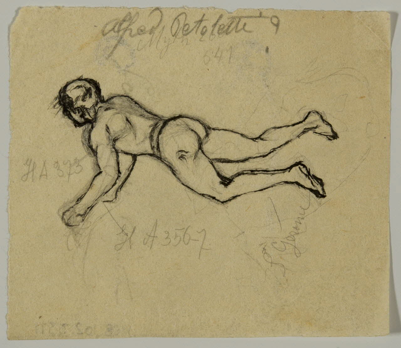 partie d'un ensemble de dessins Alfred Petolette 1968.102.3371 Photo Mucem