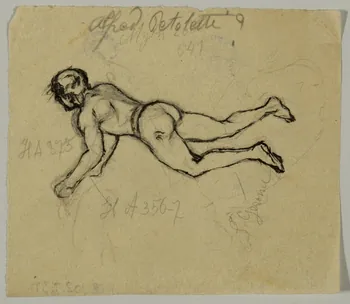 partie d'un ensemble de dessins Alfred Petolette 1968.102.3371 Photo Mucem