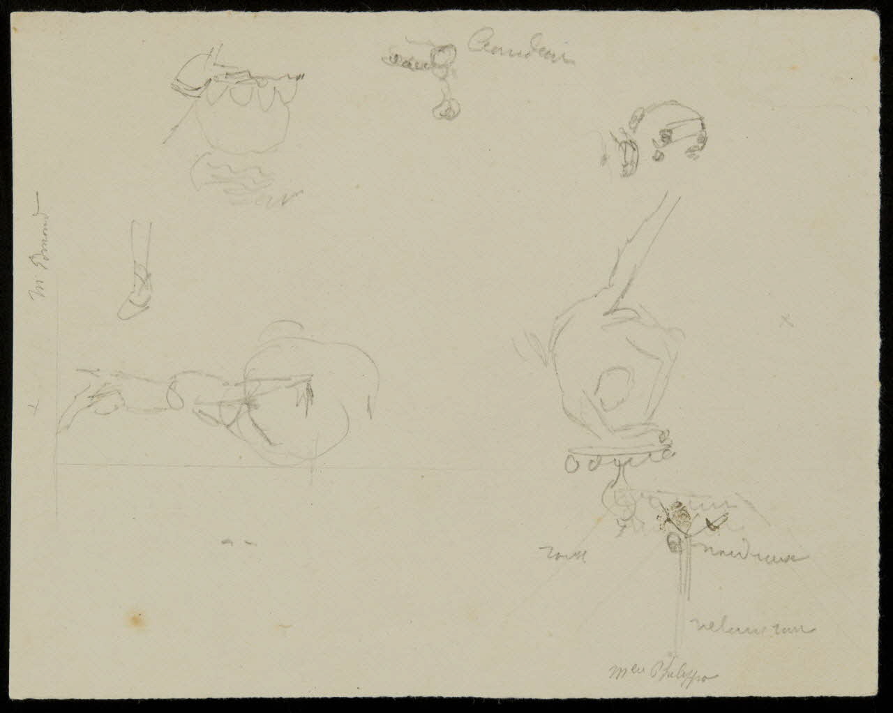 partie d'un ensemble de dessins Ebauche de dessins : Mr Edmond  Mlle Philippo 1968.102.3372 Photo Mucem