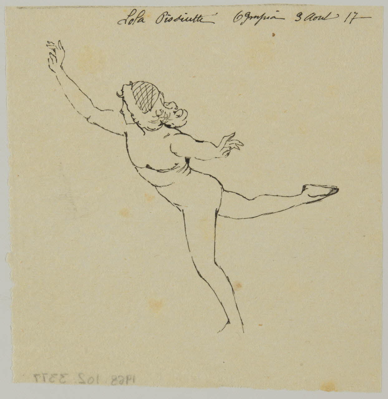 partie d'un ensemble de dessins Lola Pissiutti 1968.102.3377 Photo Mucem