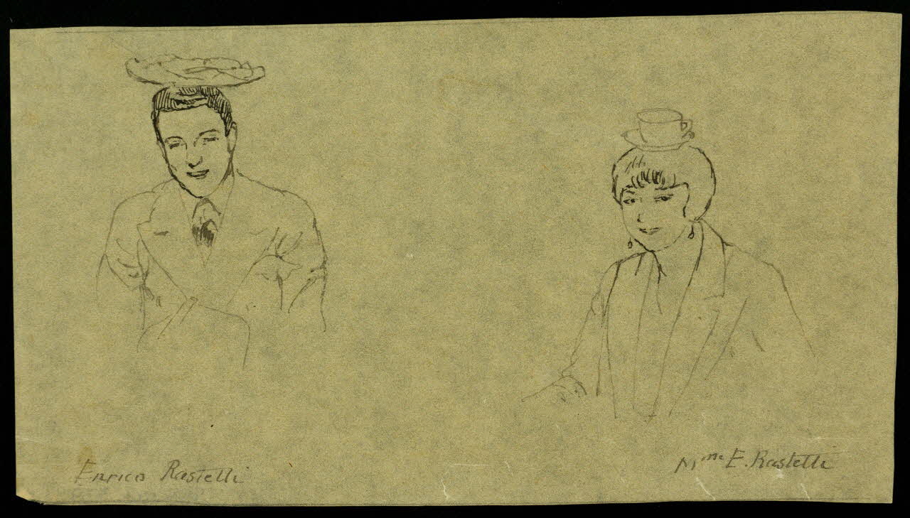 partie d'un ensemble de dessins Enrico Rastelli  Mme E. Rastelli 1968.102.3392 Photo Mucem