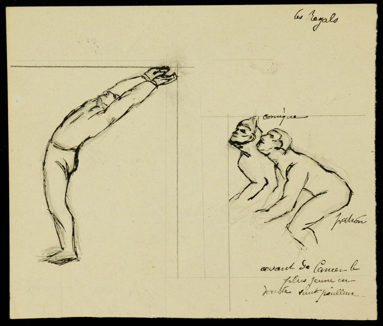 partie d'un ensemble de dessins les Regals 1968.102.3393 Photo Mucem