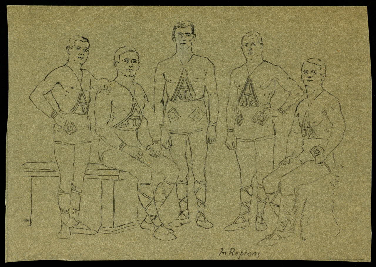 partie d'un ensemble de dessins les Reptons 1968.102.3407 Photo Mucem