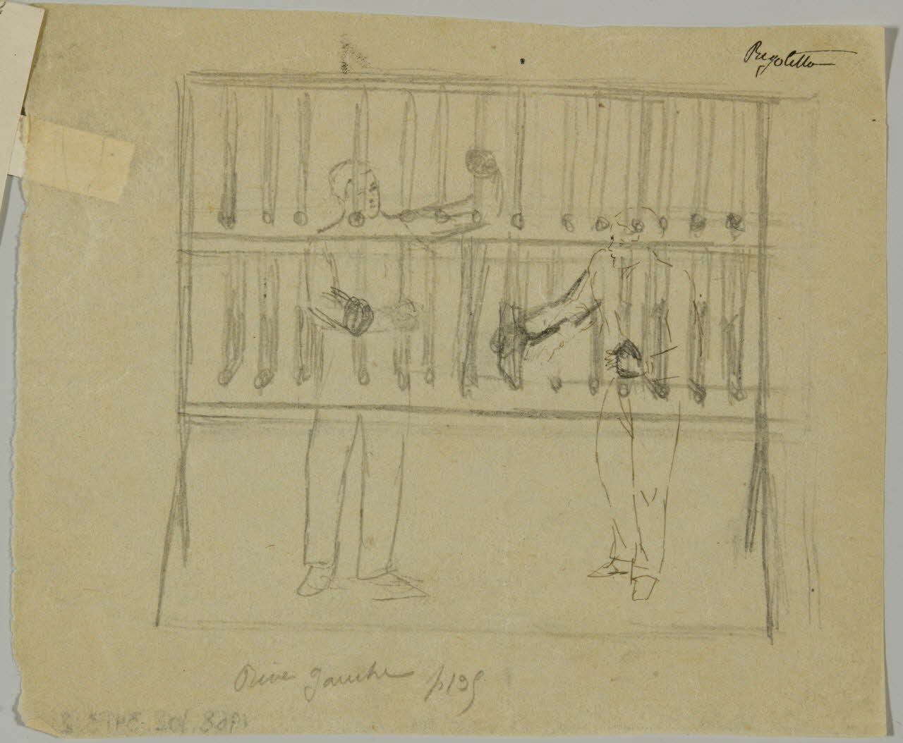 partie d'un ensemble de dessins Regoletto 1968.102.3413.2 Photo Mucem