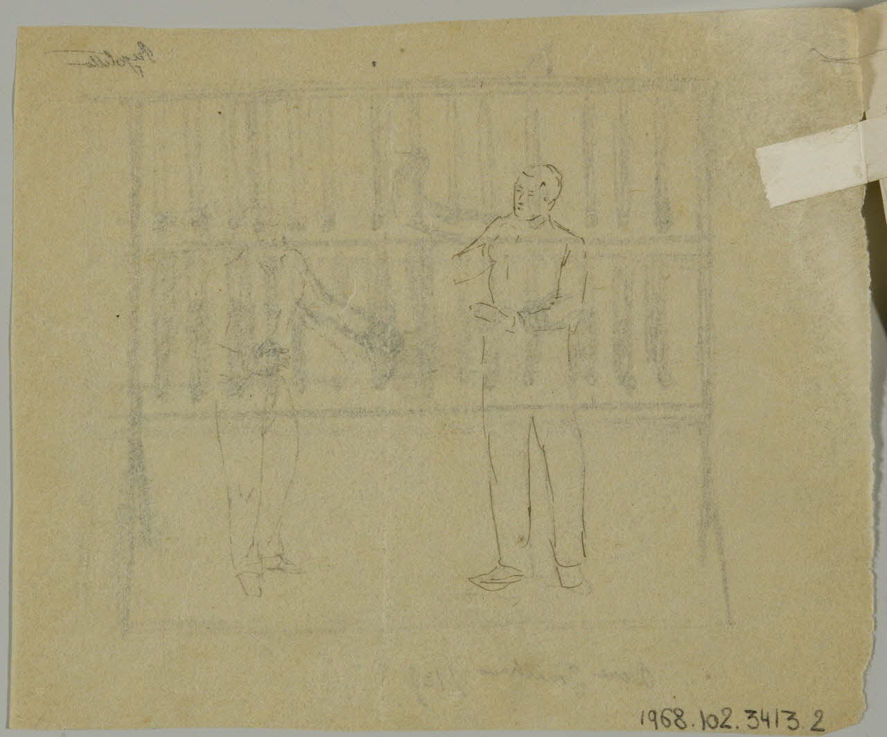 partie d'un ensemble de dessins Regoletto 1968.102.3413.2 Photo Mucem