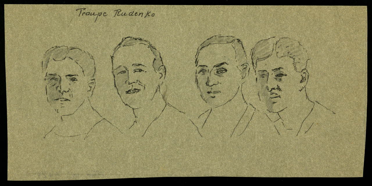 partie d'un ensemble de dessins Troupe Rudenko 1968.102.3421 Photo Mucem