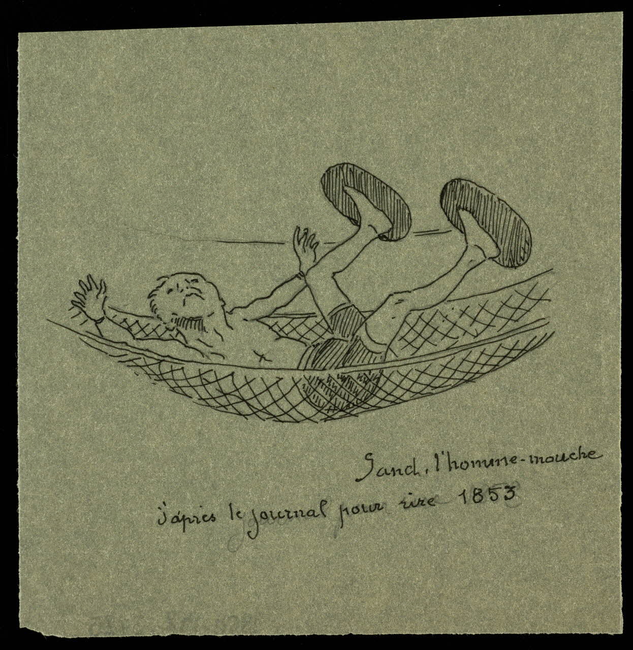 partie d'un ensemble de dessins Sand, l'homme-mouche 1968.102.3425 Photo Mucem