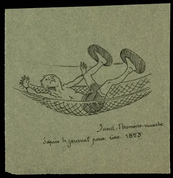 partie d'un ensemble de dessins Sand, l'homme-mouche 1968.102.3425  Photo Mucem