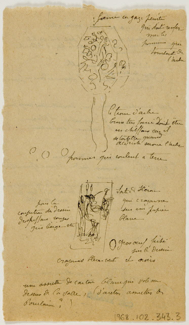 partie d'un ensemble de dessins Aldrich 1968.102.343.3 Photo Mucem