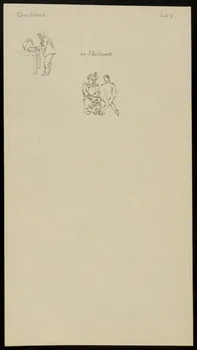 partie d'un ensemble de dessins Chas Aldrich  les Martineck 1968.102.343.5 Photo Mucem