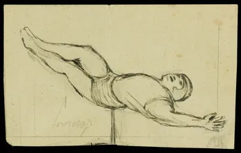 partie d'un ensemble de dessins Artiste de cirque : Semay 1968.102.3440 Photo Mucem