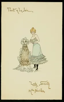 partie d'un ensemble de dessins Tout a la Joie  Lady Smith  Mlle Neville 1968.102.3447  Photo Mucem