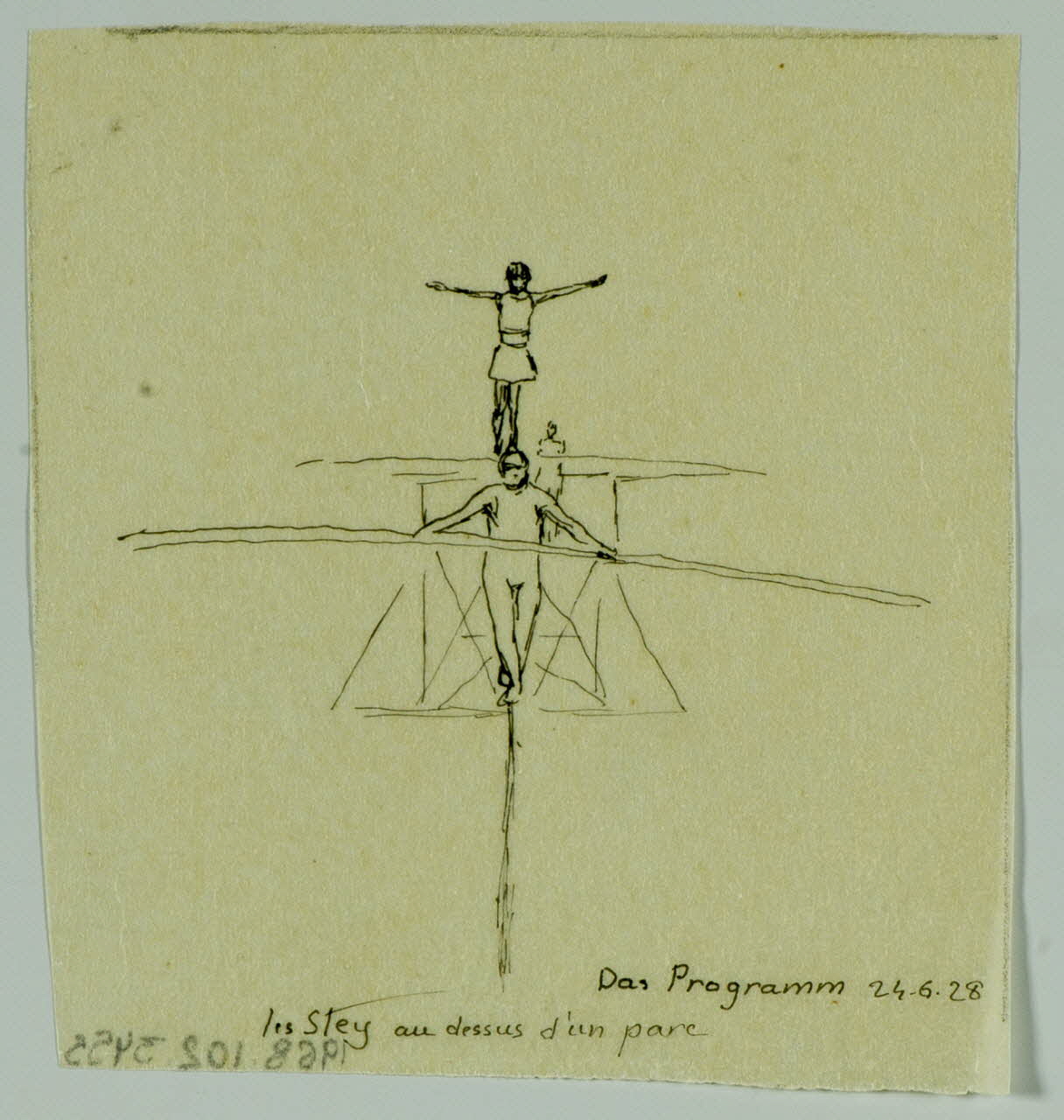 partie d'un ensemble de dessins les Stey au dessus d'un parc 1968.102.3455 Photo Mucem