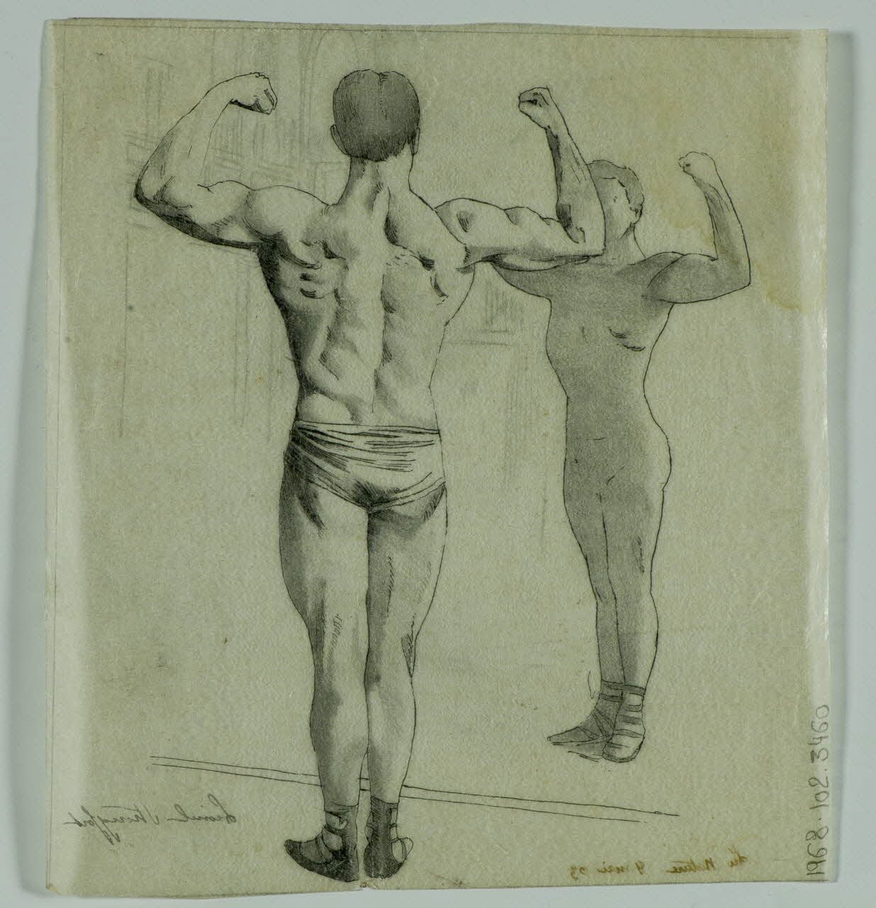 partie d'un ensemble de dessins Artiste du cirque 1968.102.3460 Photo Mucem
