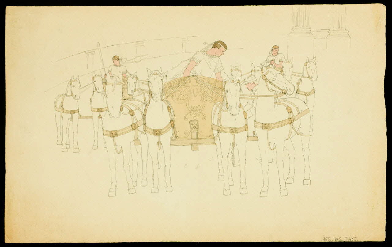 partie d'un ensemble de dessins Acrobatie à cheval 1968.102.3483 Photo Mucem