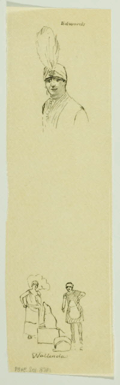 partie d'un ensemble de dessins Edwards  Wallenda 1968.102.3489 Photo Mucem