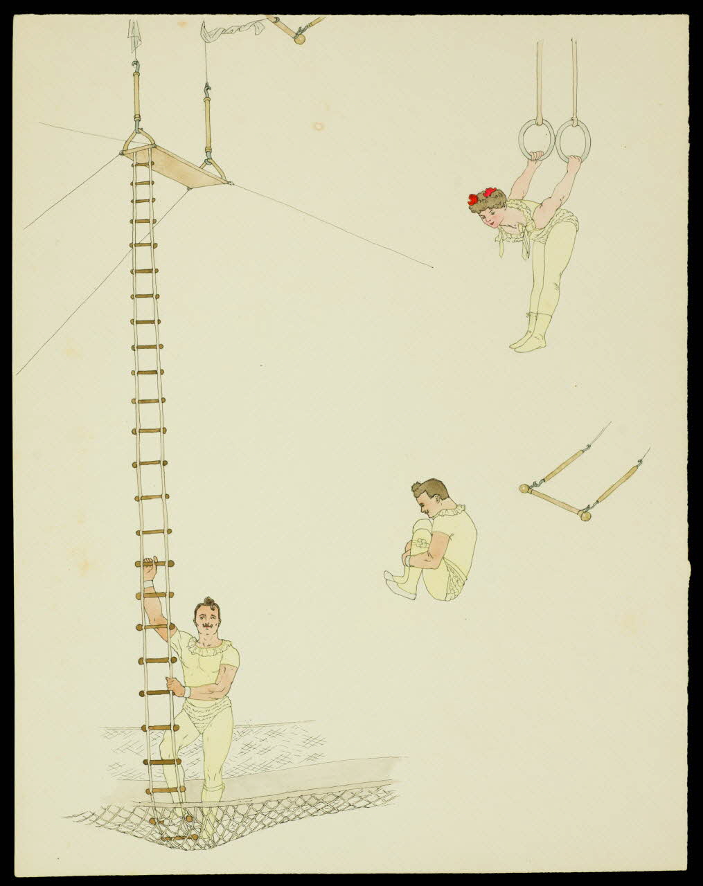 partie d'un ensemble de dessins Numéro de trapézistes 1968.102.349 Photo Mucem