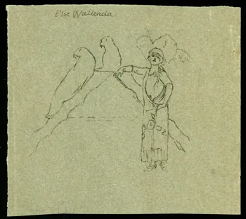 partie d'un ensemble de dessins Elise Wallenda 1968.102.3490  Photo Mucem