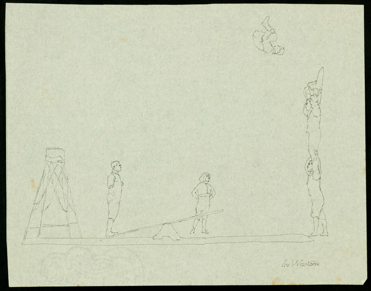 partie d'un ensemble de dessins Les Wartons 1968.102.3492 Photo Mucem