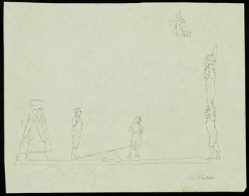 partie d'un ensemble de dessins Les Wartons 1968.102.3492  Photo Mucem