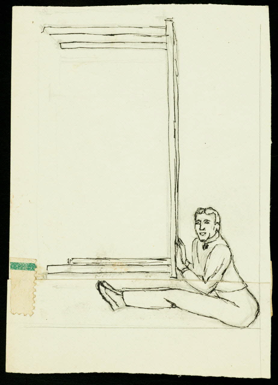 partie d'un ensemble de dessins Acrobate souriant 1968.102.3499.1 Photo Mucem